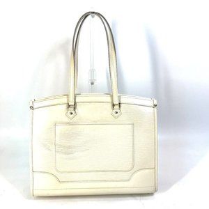 LOUIS VUITTON Epi Madeleine GM Tote Bag Shoulder Bag Epi Leather White